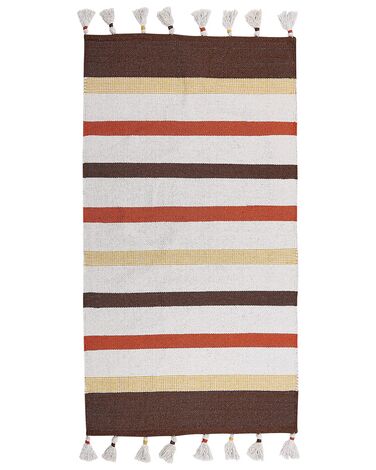 Rug HISARLI Brown 80 x 150 cm Cotton