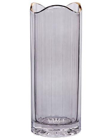 Bloemenvaas PERDIKI Glas 30 cm Grijs