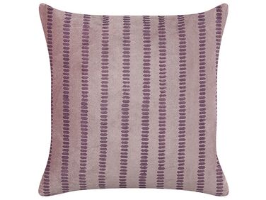 Coussin AGAPANTHUS Velours 45 x 45 cm Rose À rayure