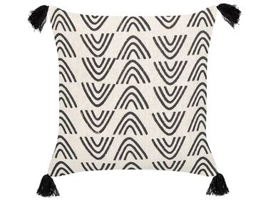 Throw Cushion MAYS Cotton 45 x 45 cm White Geometric Pattern
