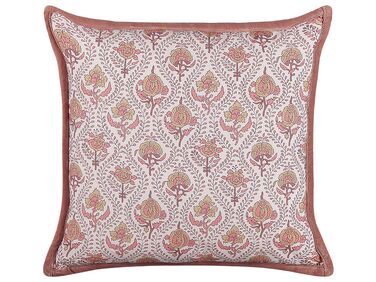 Coussin PICEA Coton 45 x 45 cm Rouge Motif floral