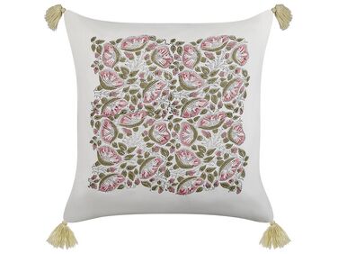 Coussin CARISSA Coton 45 x 45 cm Multicolore Motif floral