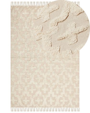 Rug ITANAGAR Beige 160 x 230 cm Cotton
