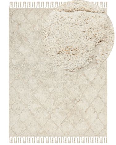 Rug SILCHAR Beige 160 x 230 cm Cotton