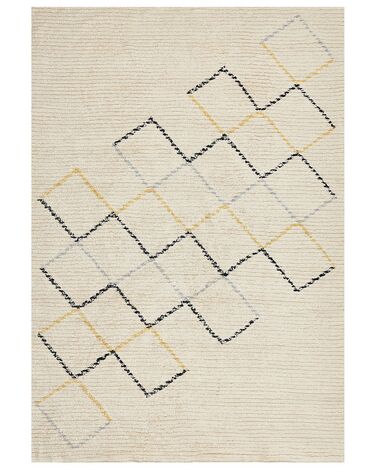 Rug TEZPUR Beige 160 x 230 cm Cotton