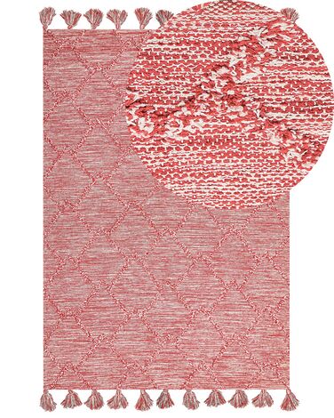 Rug NIGDE Red 160 x 230 cm Cotton