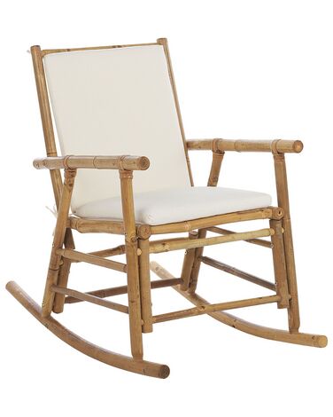 Fauteuil à bascule de jardin FRIGOLE Bambou Marron