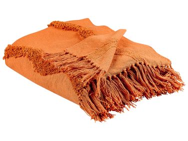 Plaid KHARI Katoen 125 x 150 cm Oranje