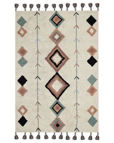 Rug ESKISEHIR Beige 140 x 200 cm Cotton