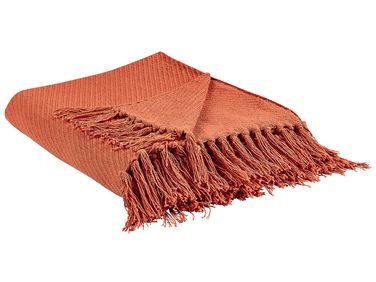 Plaid YARSA Katoen 125 x 150 cm Rood