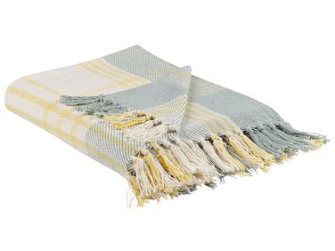 Plaid BETALI Katoen 125 x 150 cm Geel