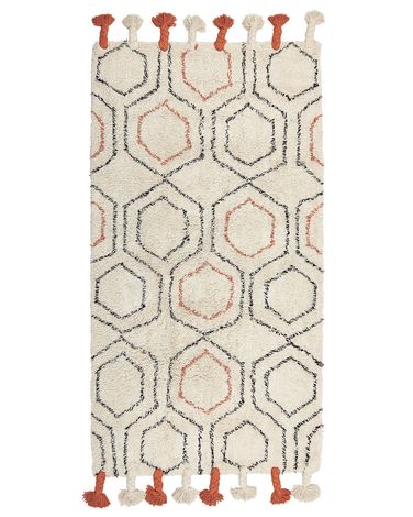 Rug HAJIPUR Beige 80 x 150 cm Cotton