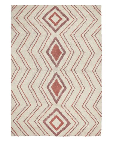 Rug KASTAMONU Beige 140 x 200 cm Cotton