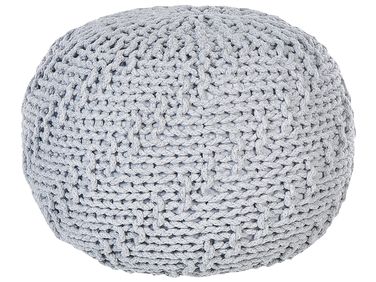 Pouffe PRIENE Cotton Light Grey