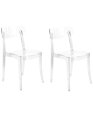 Set van 2 eetkamerstoelen COVINGTON Transparant