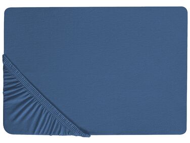 Drap housse JANBU Coton 200 x 200 cm Bleu marine