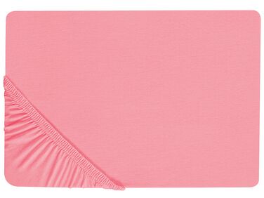 Fitted Sheet JANBU Cotton 160 x 200 cm Coral