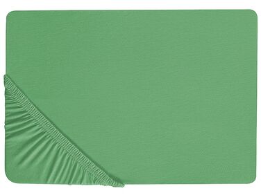 Fitted Sheet JANBU Cotton 90 x 200 cm Green