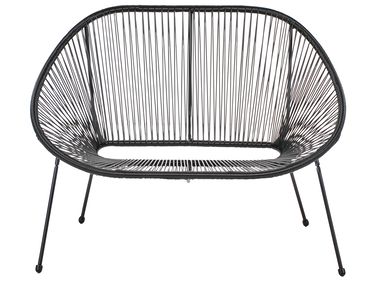 Banc de jardin ACAPULCO II 113 cm Polyrotin Noir