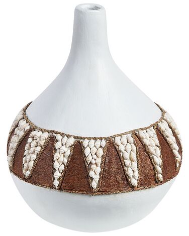 Decoratieve vaas SIMPANG Keramiek 33 cm Wit