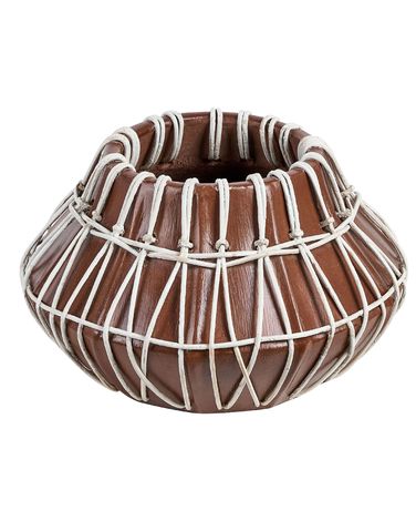 Decoratieve vaas KLUET Keramiek 22 cm Bruin