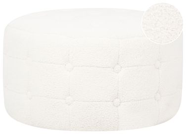 Pouffe TAMPA Boucle White