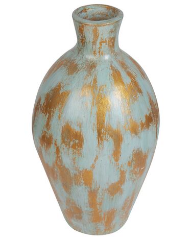 Decoratieve vaas DIKAJA Keramiek 45 cm Blauw