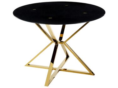 Eettafel BOSCO Zwart 105 cm 105 cm Veiligheidsglas