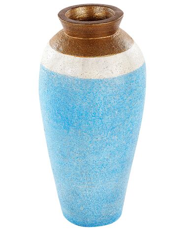 Decoratieve vaas PLATEJE Keramiek 42 cm Blauw