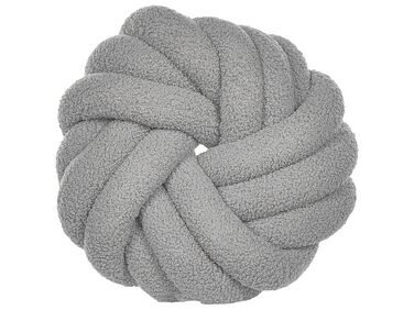 Throw Cushion AKOLA Boucle 31 x 31 cm Grey Solid