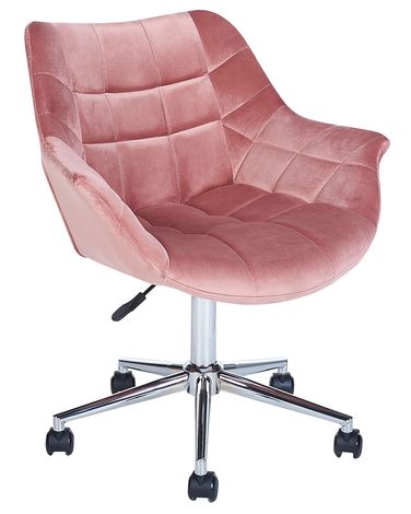 Bureaustoel LABELLE Fluweel Roze