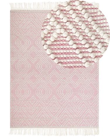 Rug ADANA Pink 200 x 300 cm Wool