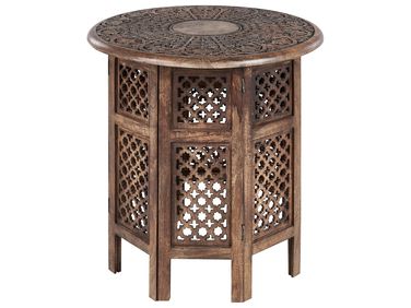 Bijzettafel KUMALI Mangohout Bruin