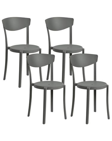 Set van 4 tuinstoelen VIESTE Donkergrijs