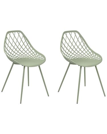 Set van 2 eetkamerstoelen CANTON II Groen