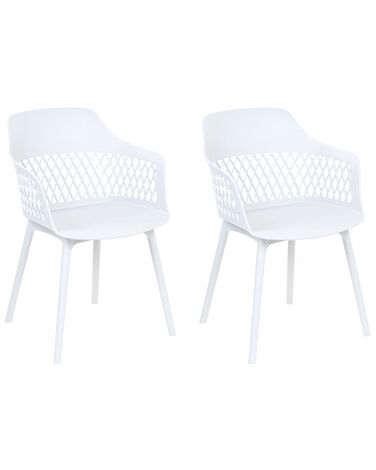 Set van 2 eetkamerstoelen ALMIRA Wit
