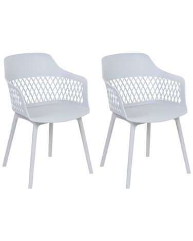 Set van 2 eetkamerstoelen ALMIRA Lichtgrijs