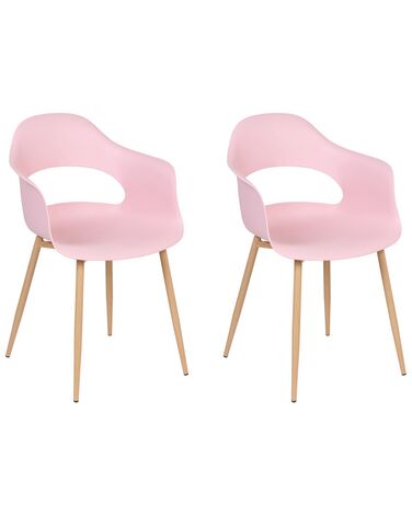 Set van 2 eetkamerstoelen UTICA Roze