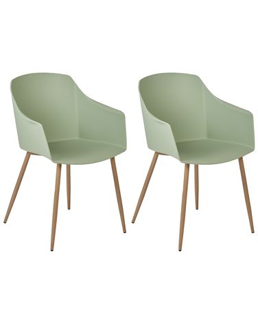 Set van 2 eetkamerstoelen FONDA II Lichtgroen