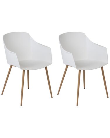 Set van 2 eetkamerstoelen FONDA II Wit