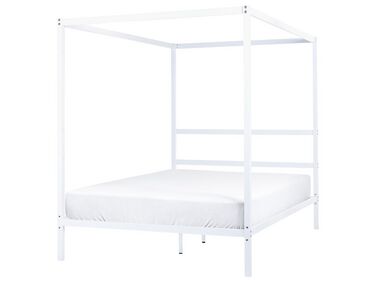 Hemelbed Metaal LESTARDS 140 x 200 cm Wit