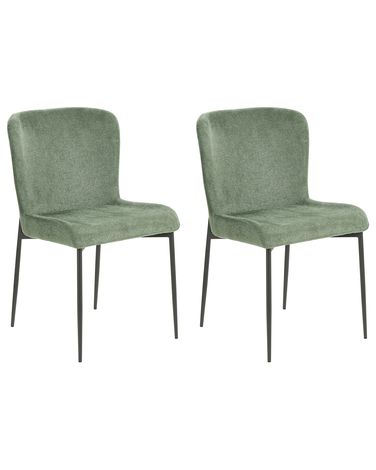 Set van 2 eetkamerstoelen ADA Stof Donkergroen