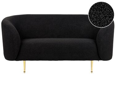 Sofa 2 Seater LOEN Boucle Black