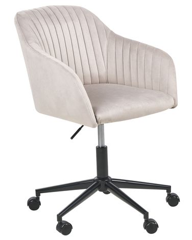 Bureaustoel VENICE Fluweel Taupe