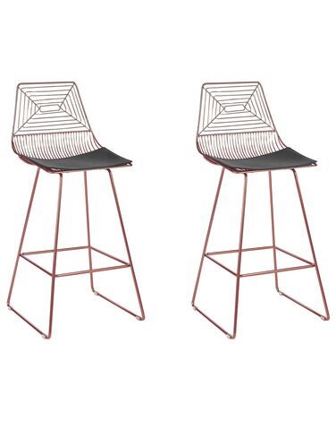 Set van 2 barstoelen BISBEE Metaal Roségoud