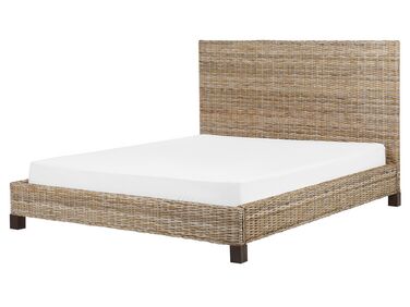 Bed Rotan SALBRIS 160 x 200 cm Natuurlijk