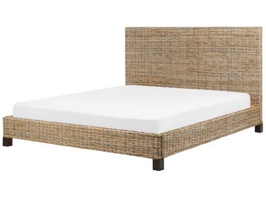 Bed Rotan SALBRIS 180 x 200 cm Natuurlijk