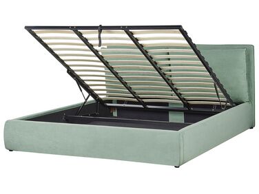 Bed met opbergruimte Fluweel BAJONNA 180 x 200 cm Mintgroen
