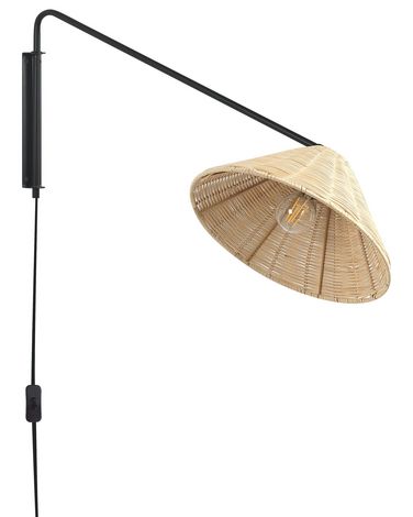 Lampe murale PALENA Réglable Rotin Naturel