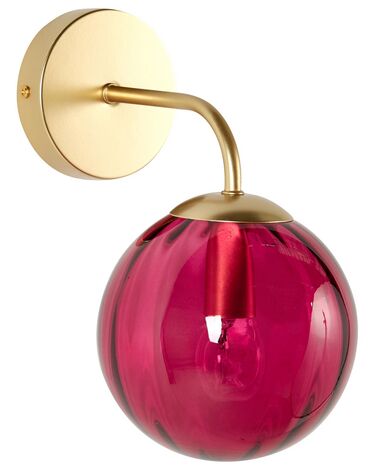 Lampe murale BOOMI Métal Rouge Bordeaux